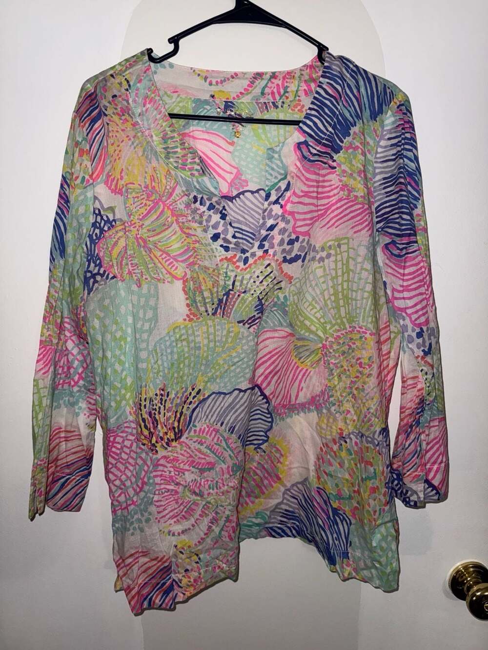 Lilly Pulitzer Women's Size L Printed Tunic Top